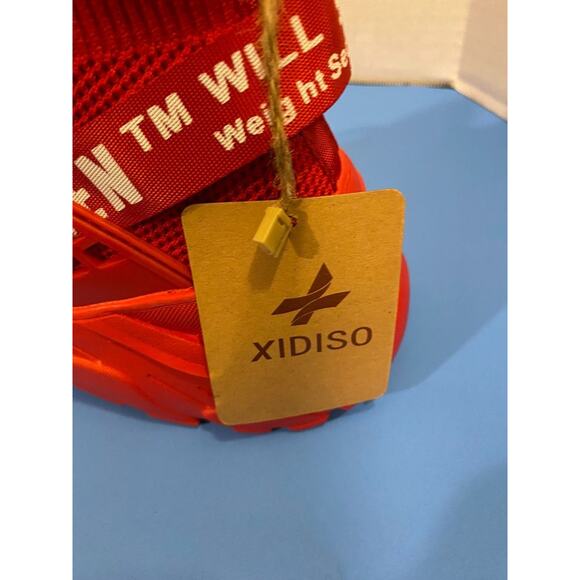 FUSHITON Trainers Men's High Top Shoes, Size 10, Red Workout NWT - Picture 8 of 8